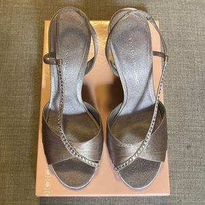 Bandolino ShinyniteX3 Silver Satin Heel